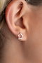 Heliophilia Silver Pendientes de Plata de Ley 925 con Baño de Oro Rosa y Circón